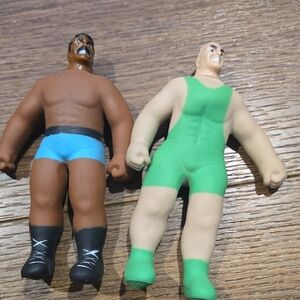 TWO STRETCH WRESTLER TOYS.  #7419